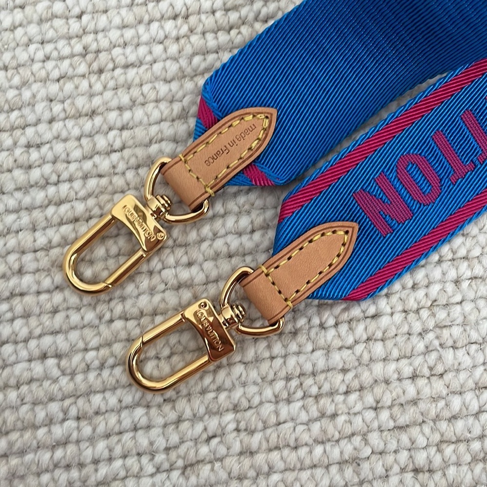 LV blue strap resisted.